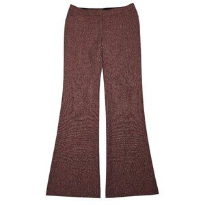 Body By Victoria Pants Womens 4 Tall Brown Wool Blend The Christie Fit Flare